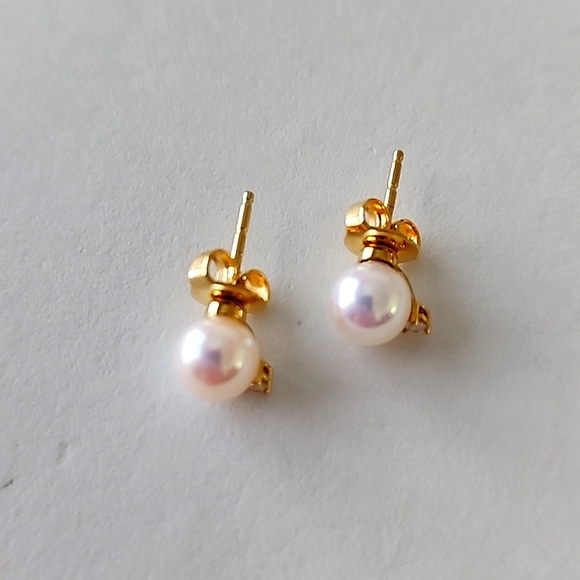Mikimoto Akoya Pearl Diamond Earrings - Picture 4 of 10